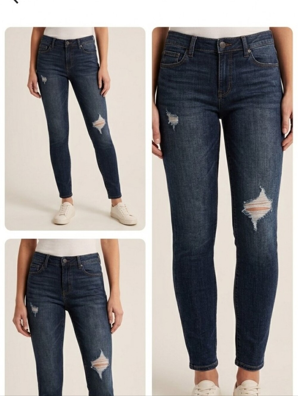 1822 Denim Women's Distressed Blue Jeans